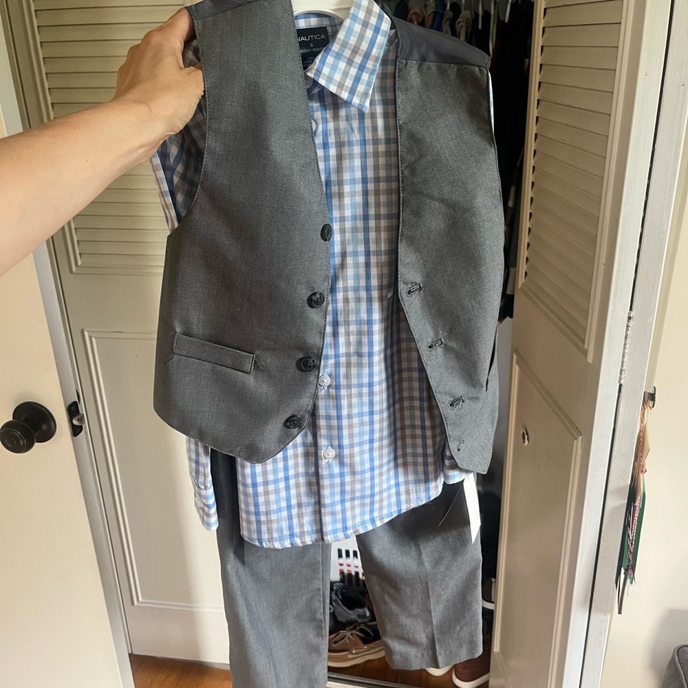 Nautica Gray Suit Set for boys